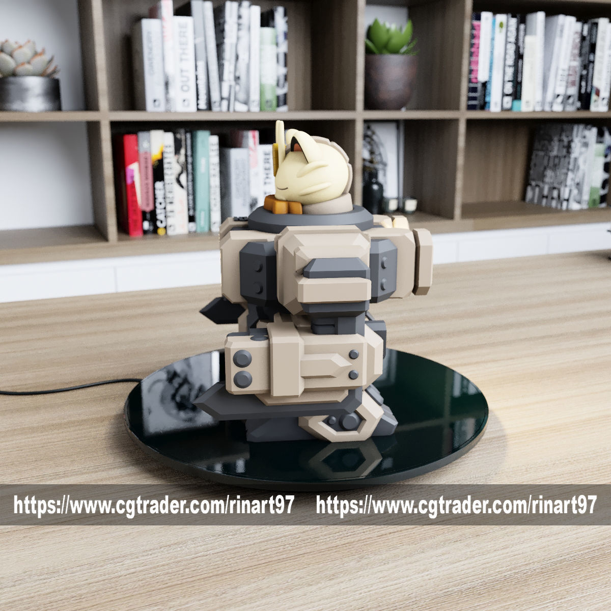 POKEMON - MEOWTH MECHA TANK EASY PRINT NO SUPPORT 3D print model_16