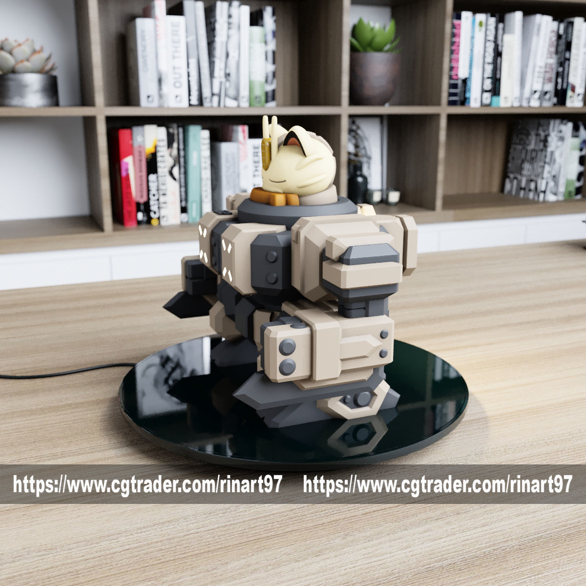 POKEMON - MEOWTH MECHA TANK EASY PRINT NO SUPPORT 3D print model_17