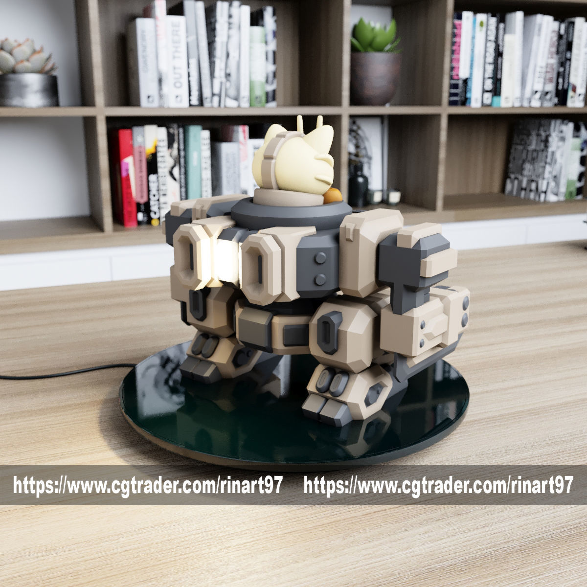 POKEMON - MEOWTH MECHA TANK EASY PRINT NO SUPPORT 3D print model_6