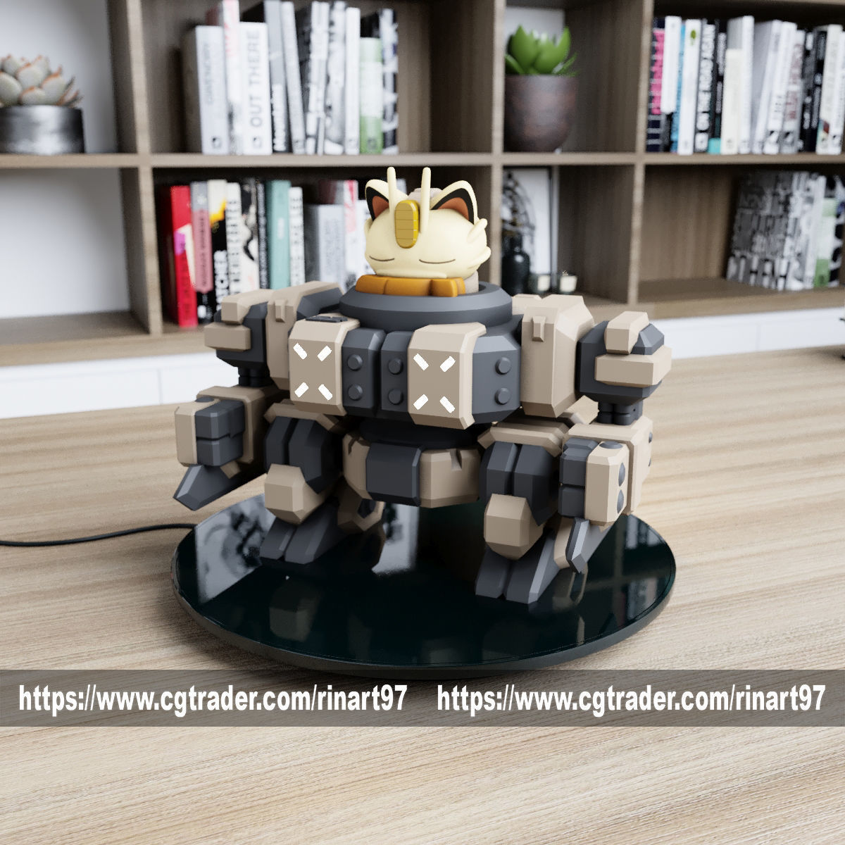 POKEMON - MEOWTH MECHA TANK EASY PRINT NO SUPPORT 3D print model_20
