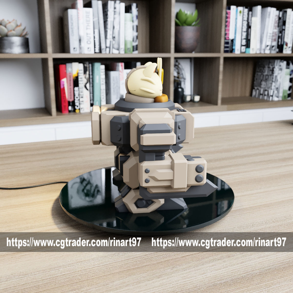 POKEMON - MEOWTH MECHA TANK EASY PRINT NO SUPPORT 3D print model_3