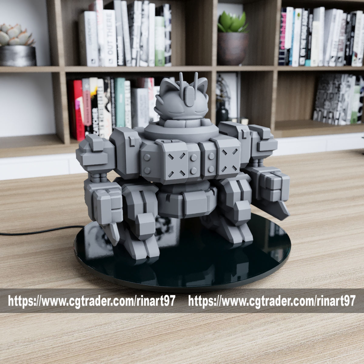 POKEMON - MEOWTH MECHA TANK EASY PRINT NO SUPPORT 3D print model_25