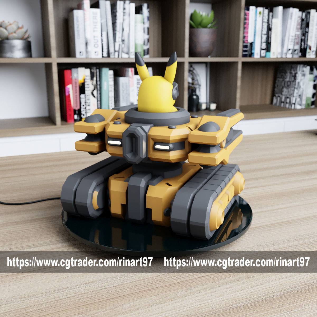 POKEMON - PIKACHU MECHA TANK EASY PRINT NO SUPPORT 3D print model_7