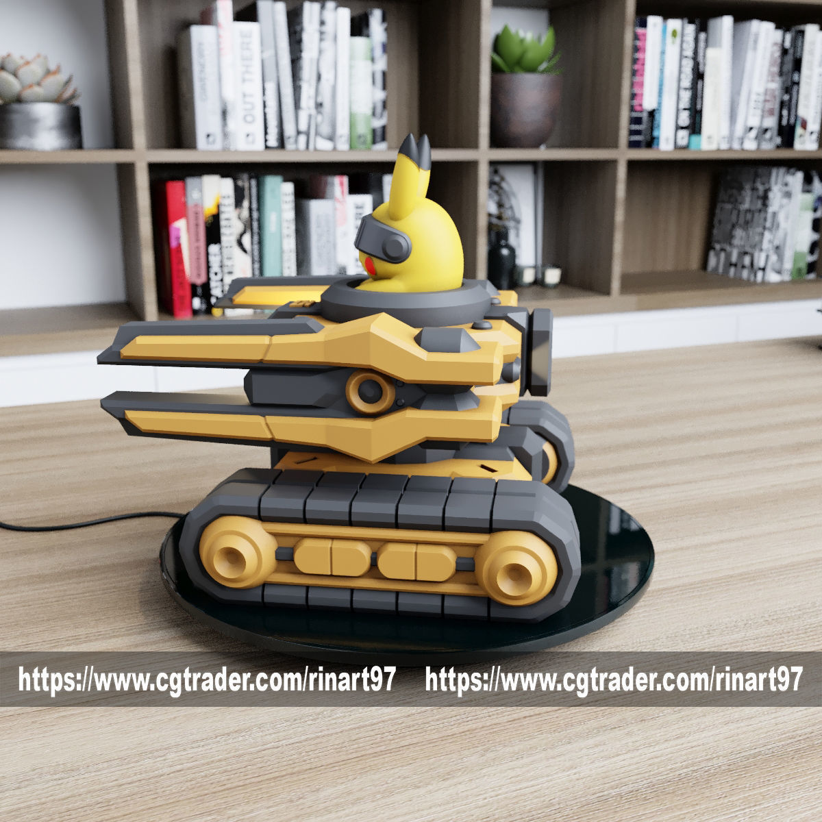 POKEMON - PIKACHU MECHA TANK EASY PRINT NO SUPPORT 3D print model_15