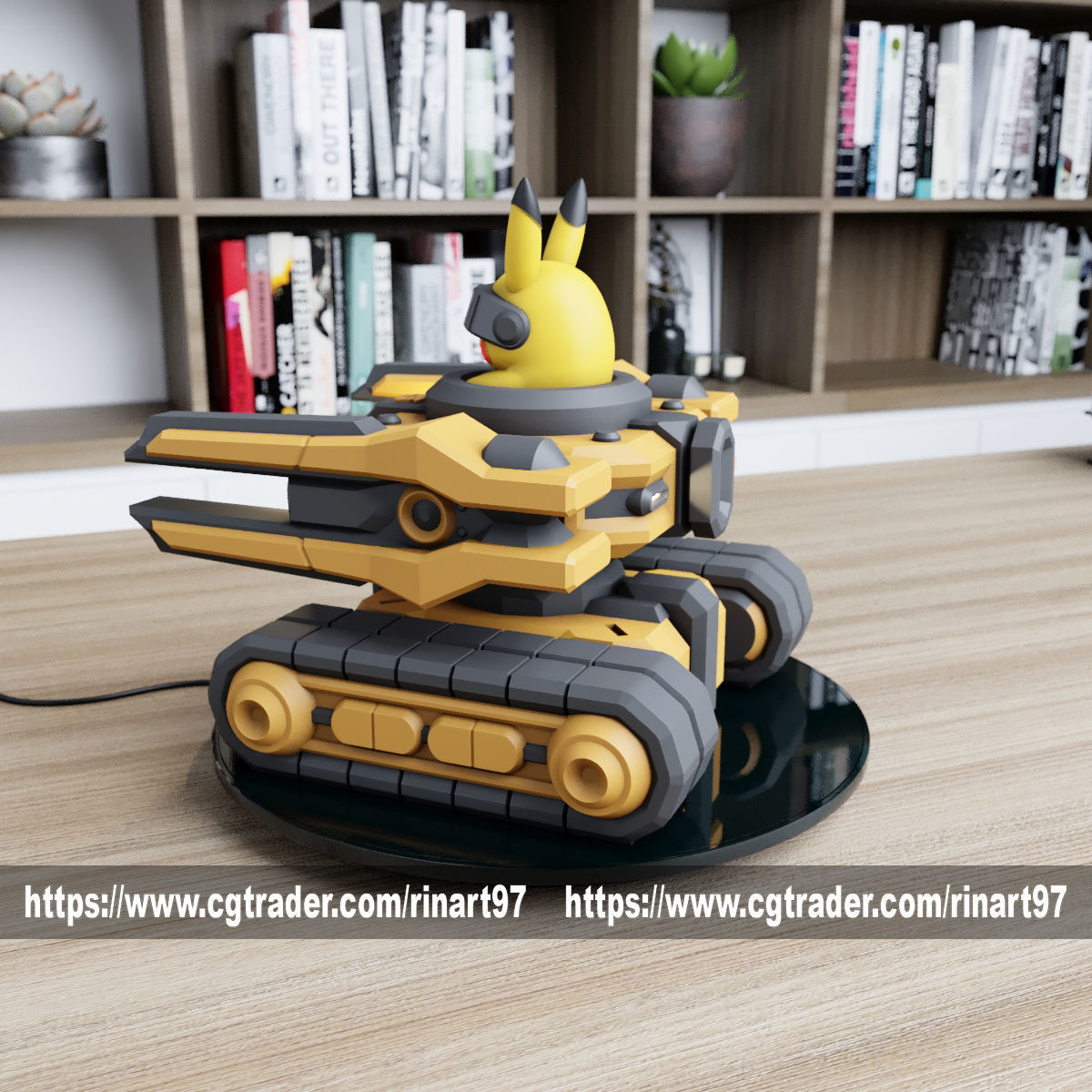 POKEMON - PIKACHU MECHA TANK EASY PRINT NO SUPPORT 3D print model_14