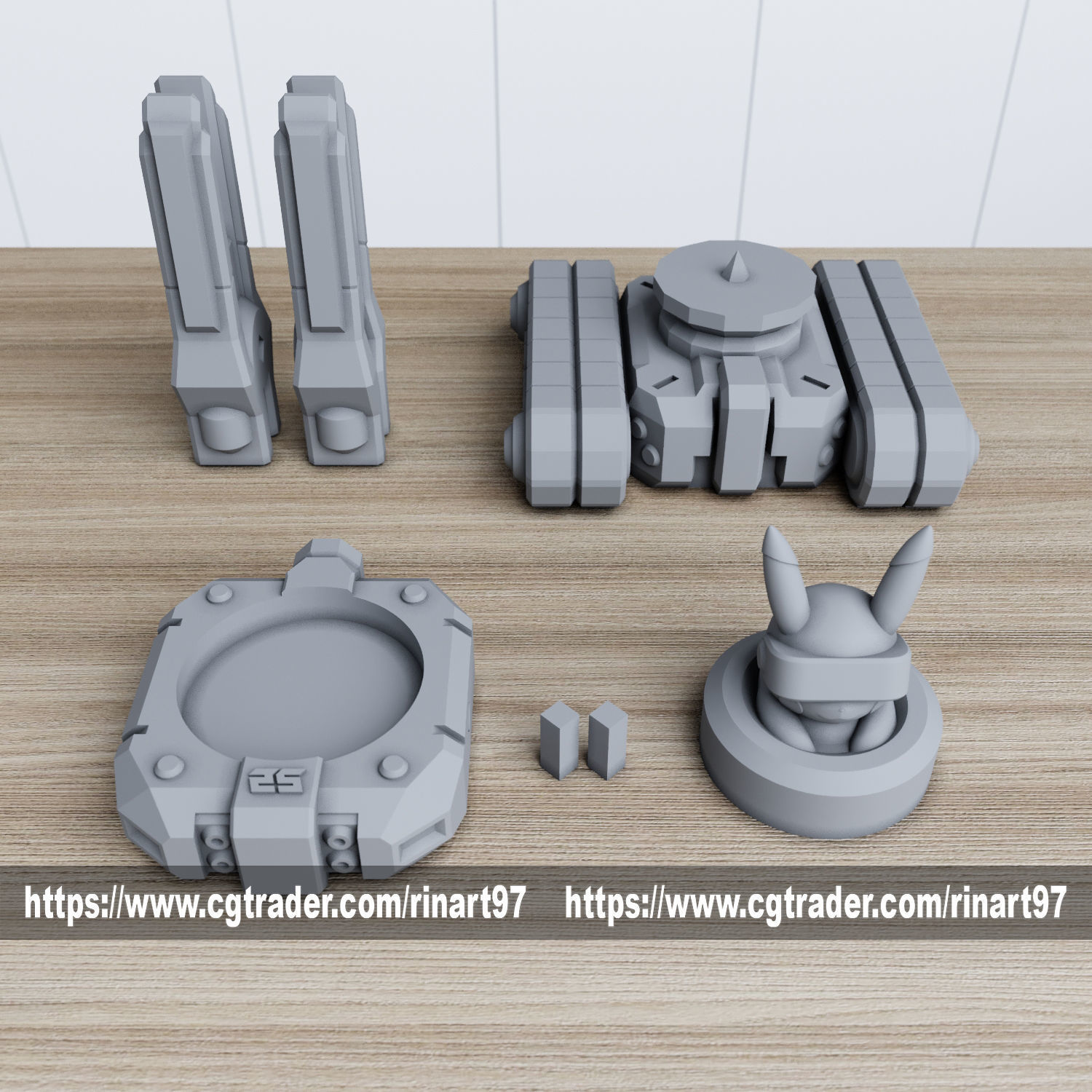 POKEMON - PIKACHU MECHA TANK EASY PRINT NO SUPPORT 3D print model_26