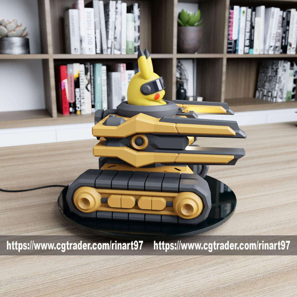 POKEMON - PIKACHU MECHA TANK EASY PRINT NO SUPPORT 3D print model_2