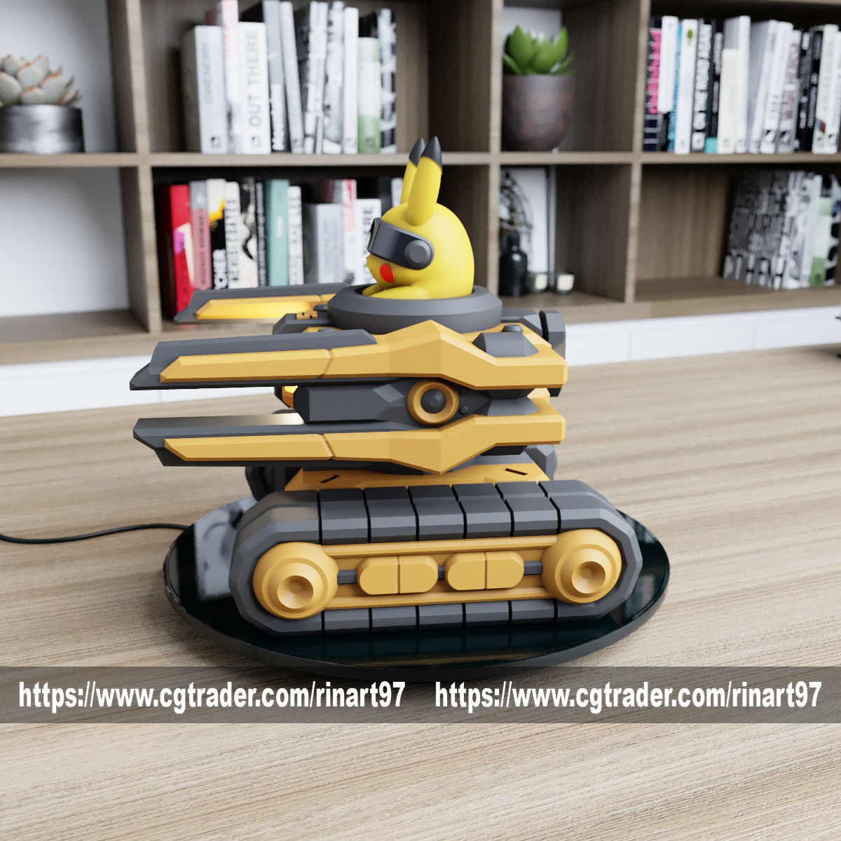 POKEMON - PIKACHU MECHA TANK EASY PRINT NO SUPPORT 3D print model_16