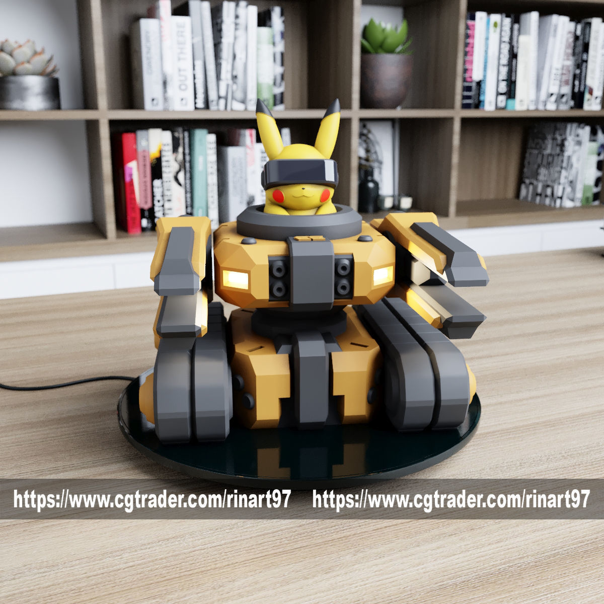 POKEMON - PIKACHU MECHA TANK EASY PRINT NO SUPPORT 3D print model_23