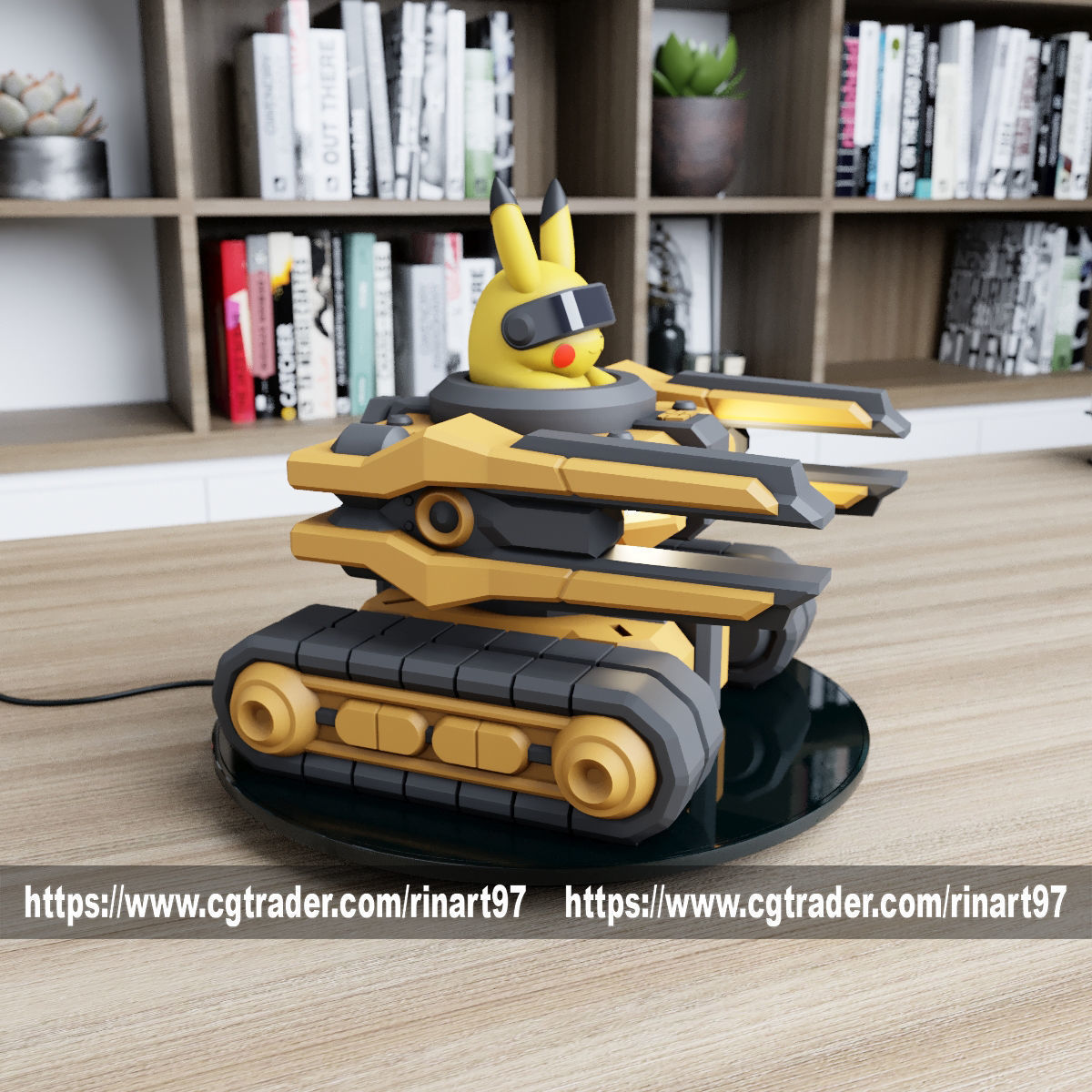 POKEMON - PIKACHU MECHA TANK EASY PRINT NO SUPPORT 3D print model_1