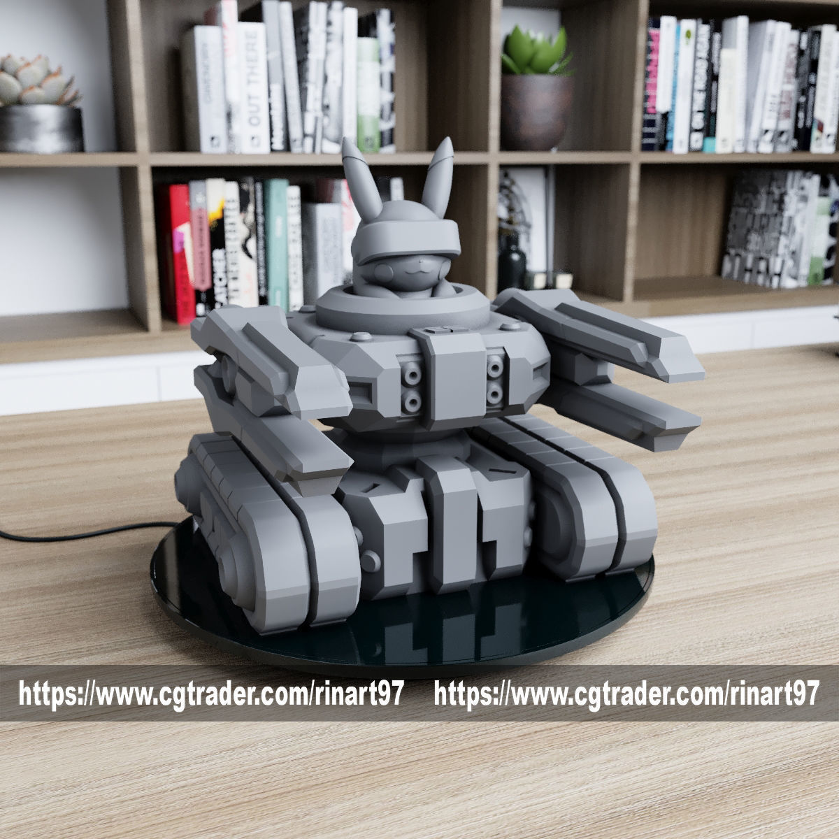 POKEMON - PIKACHU MECHA TANK EASY PRINT NO SUPPORT 3D print model_25