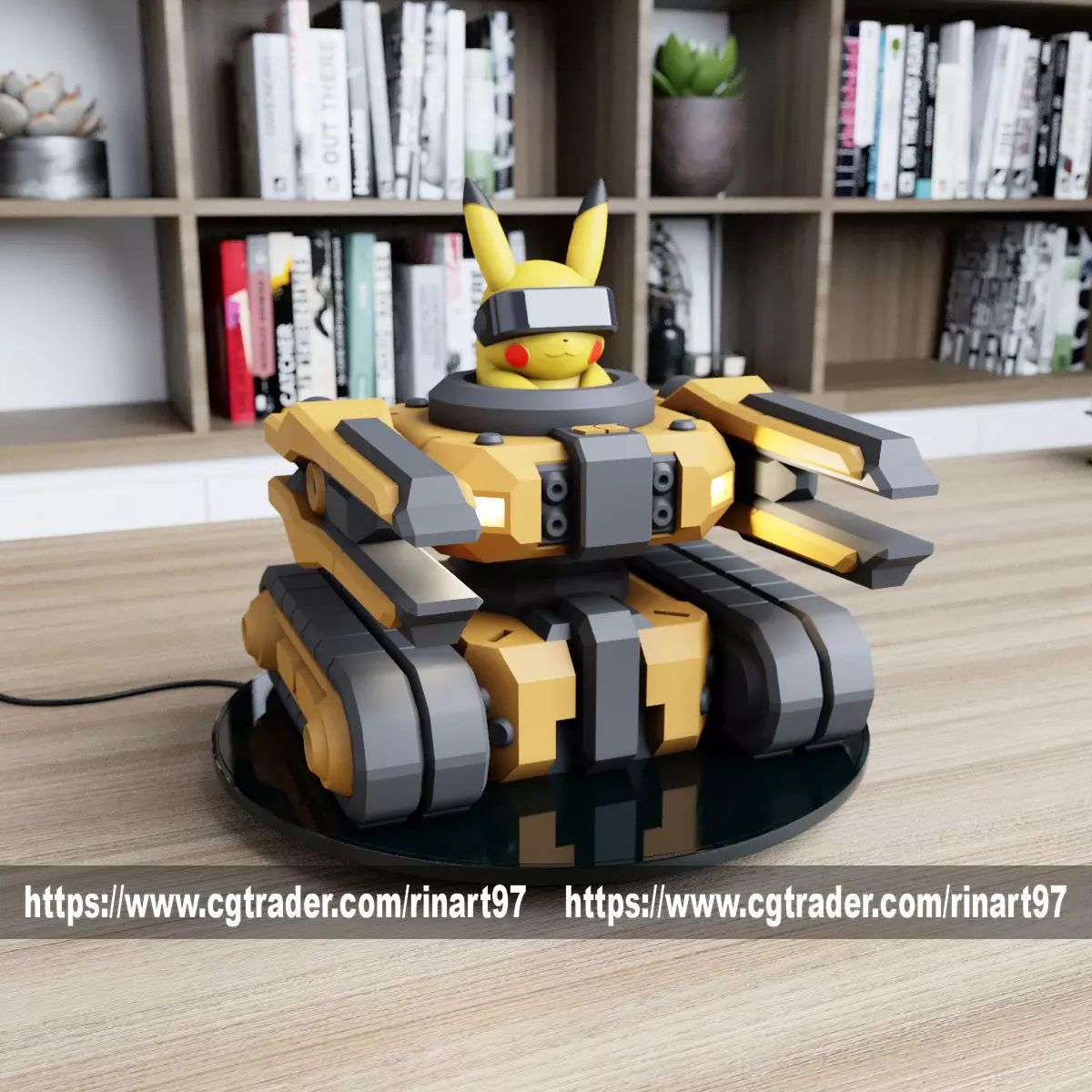 POKEMON - PIKACHU MECHA TANK EASY PRINT NO SUPPORT 3D print model_0