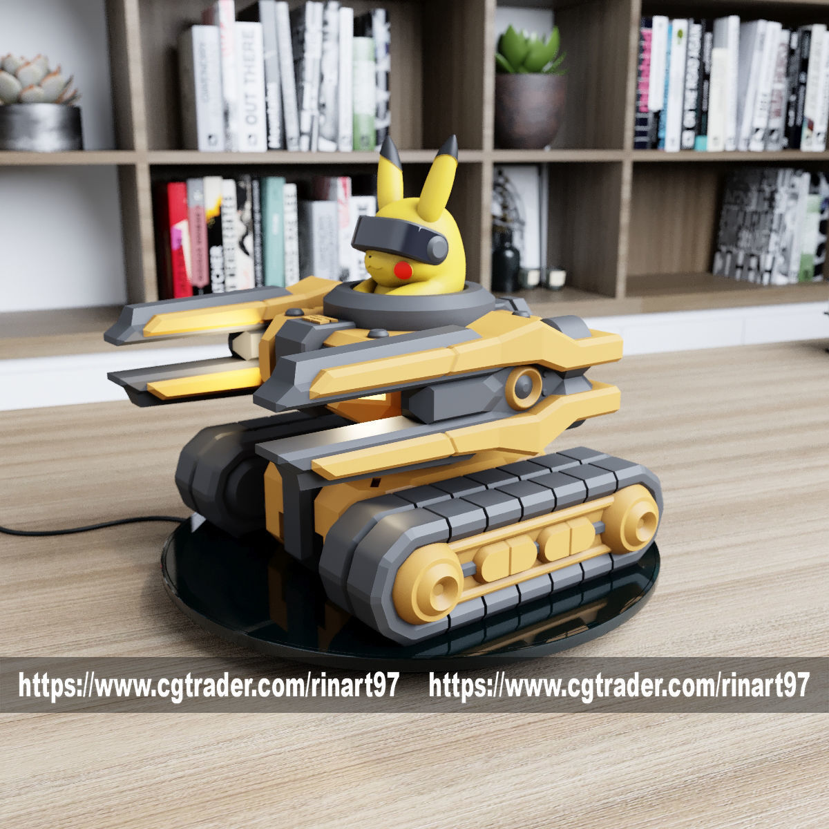 POKEMON - PIKACHU MECHA TANK EASY PRINT NO SUPPORT 3D print model_18