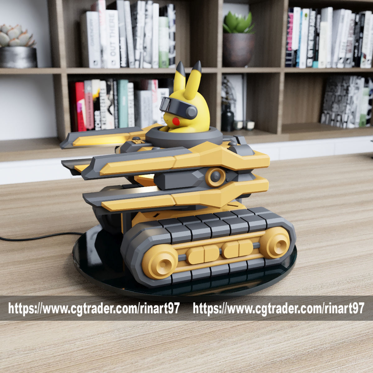 POKEMON - PIKACHU MECHA TANK EASY PRINT NO SUPPORT 3D print model_17