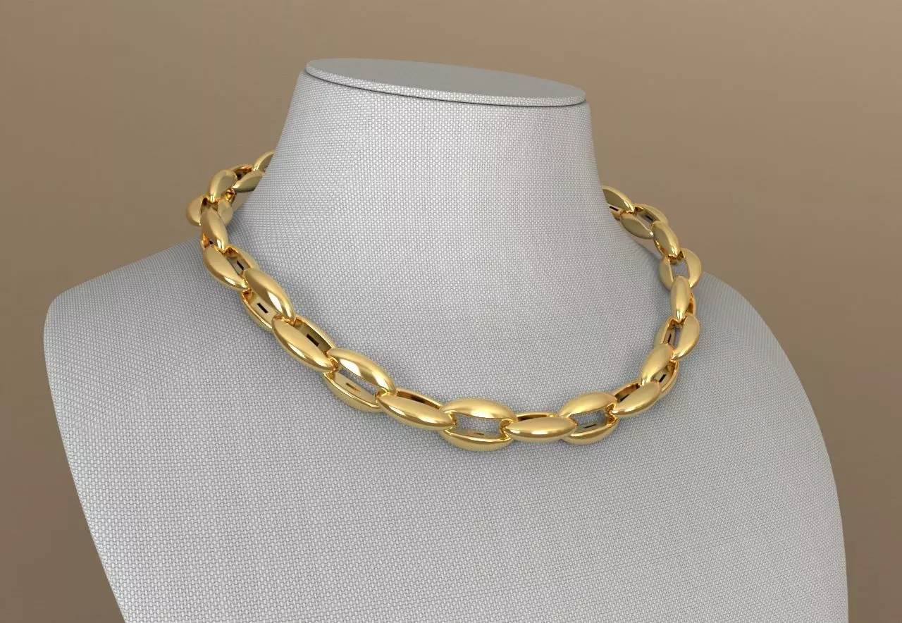 Hermes link chain  necklace or bracelet 3D print model_0