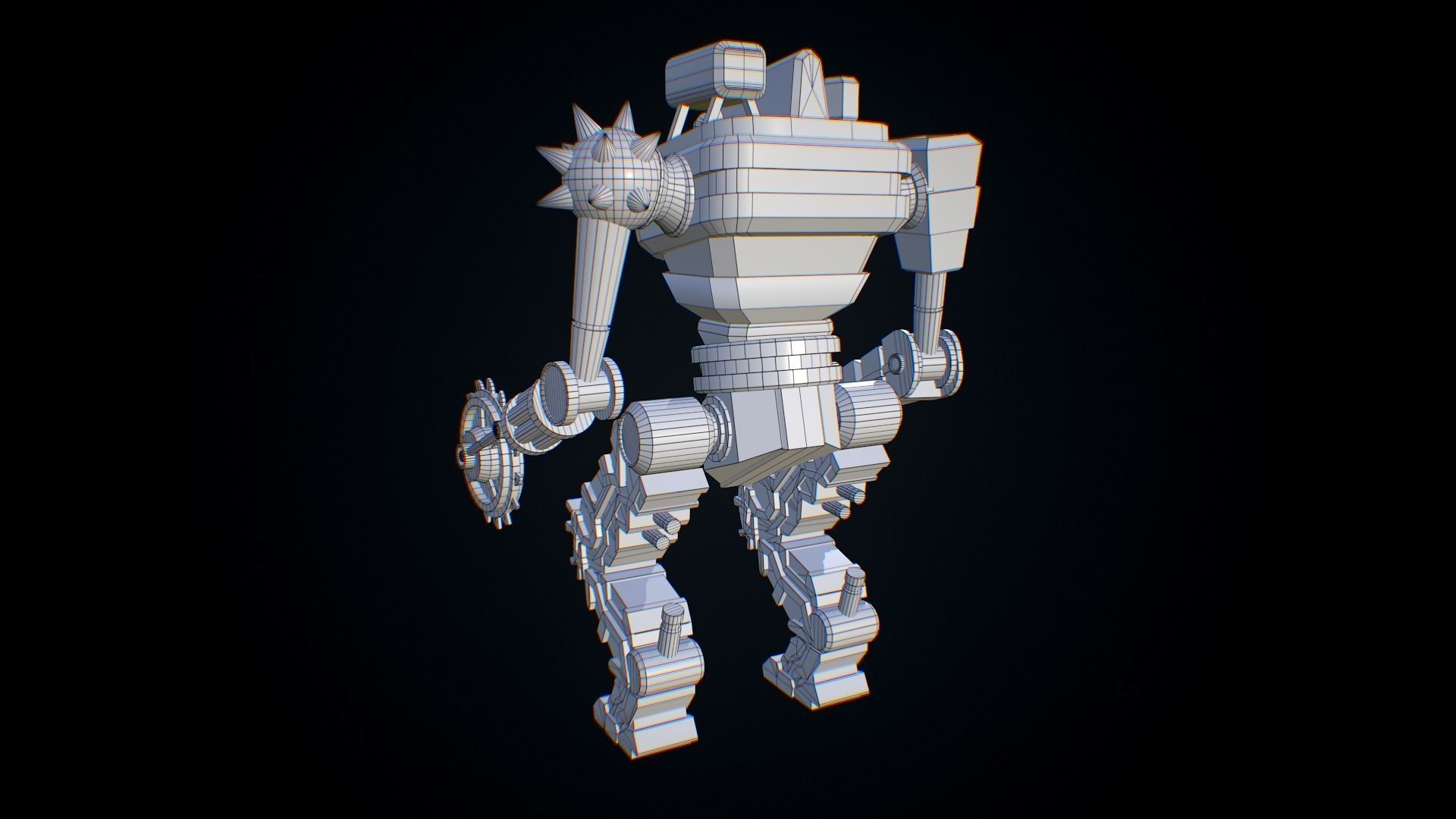 Game Ready Robot Low-poly 3D model_5