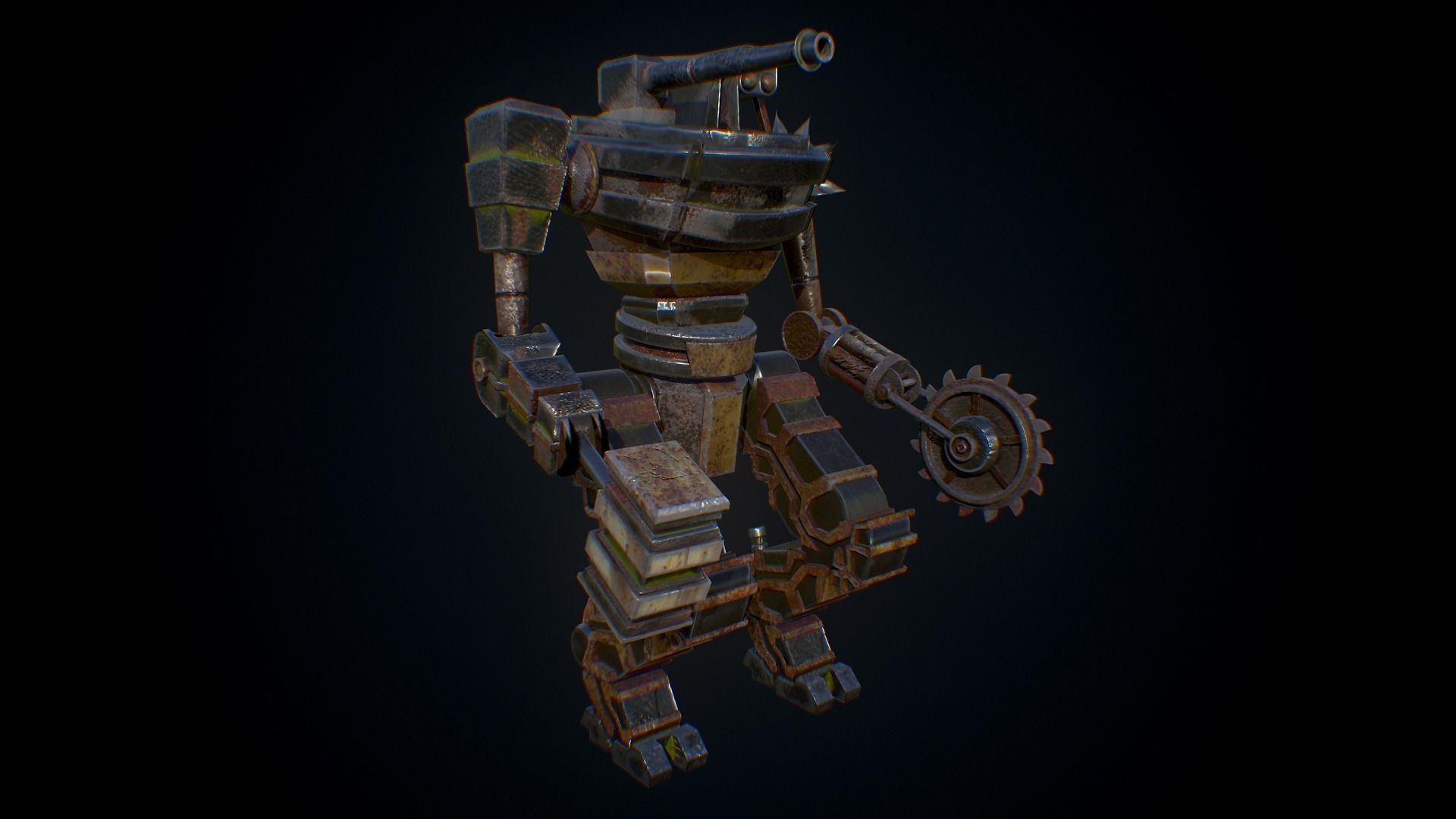Game Ready Robot Low-poly 3D model_3