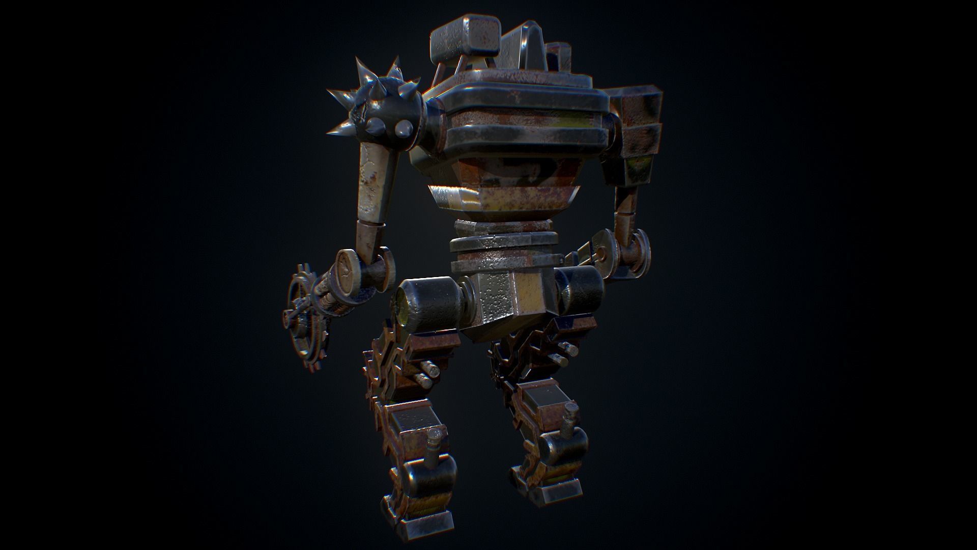 Game Ready Robot Low-poly 3D model_2