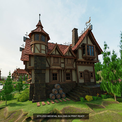 STYLIZED MEDIEVAL BUILDING ENVIRONMENT PACK 5
