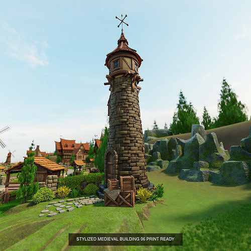 STYLIZED MEDIEVAL BUILDING ENVIRONMENT PACK 7