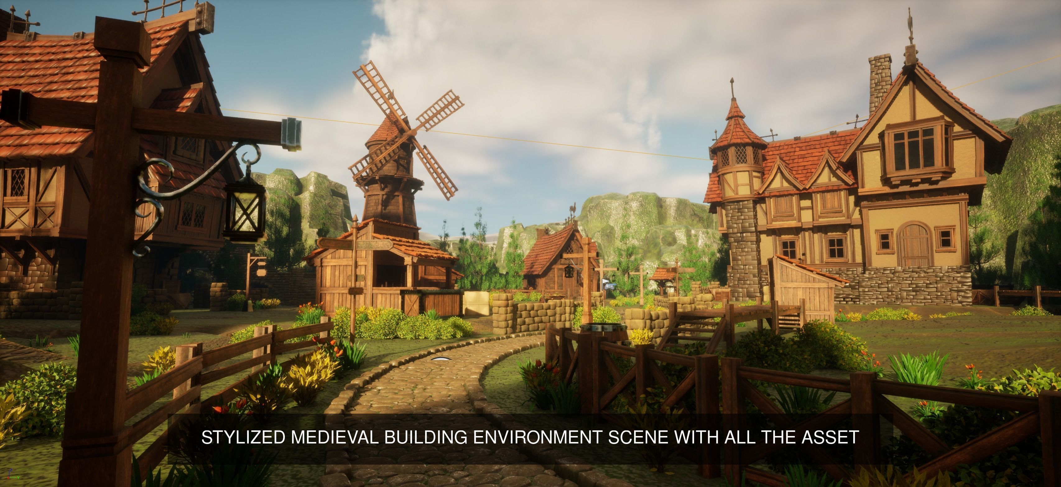 STYLIZED MEDIEVAL BUILDING ENVIRONMENT PACK 3D Model Collection_10