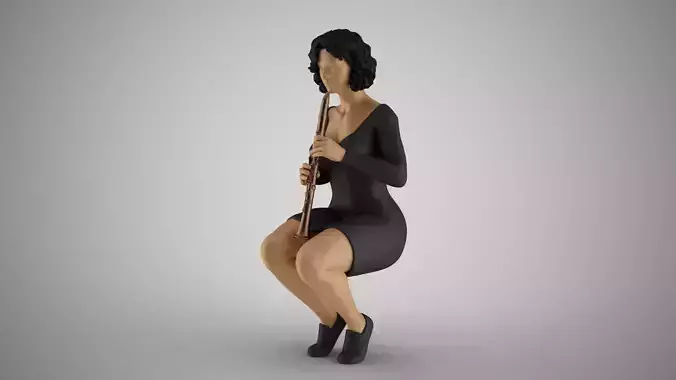 Woman Playing Clarinet 2