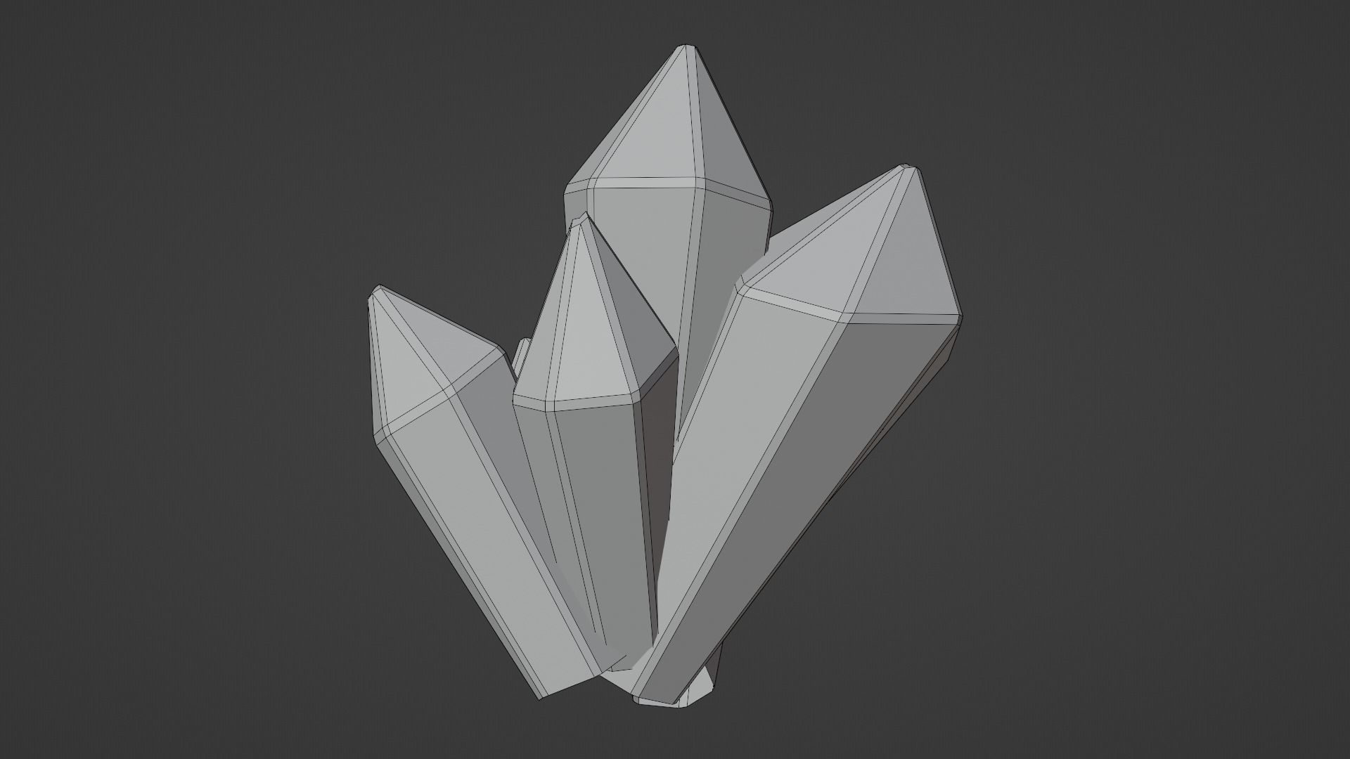 Gold Crystal  Low-poly 3D model_20