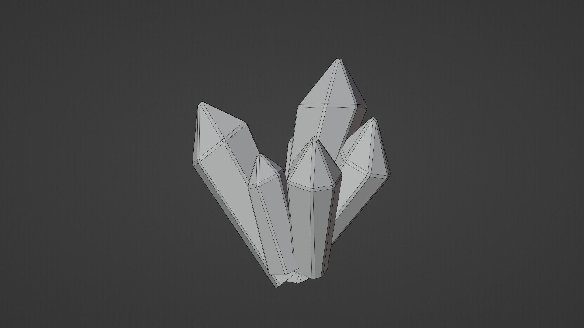 Gold Crystal  Low-poly 3D model_14