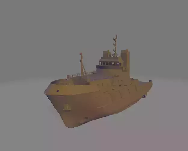fishing vessel tugboat miniature 3D print model