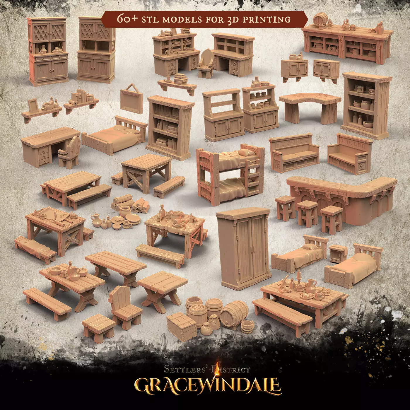 Tavern Chattels 3D Model Collection_0