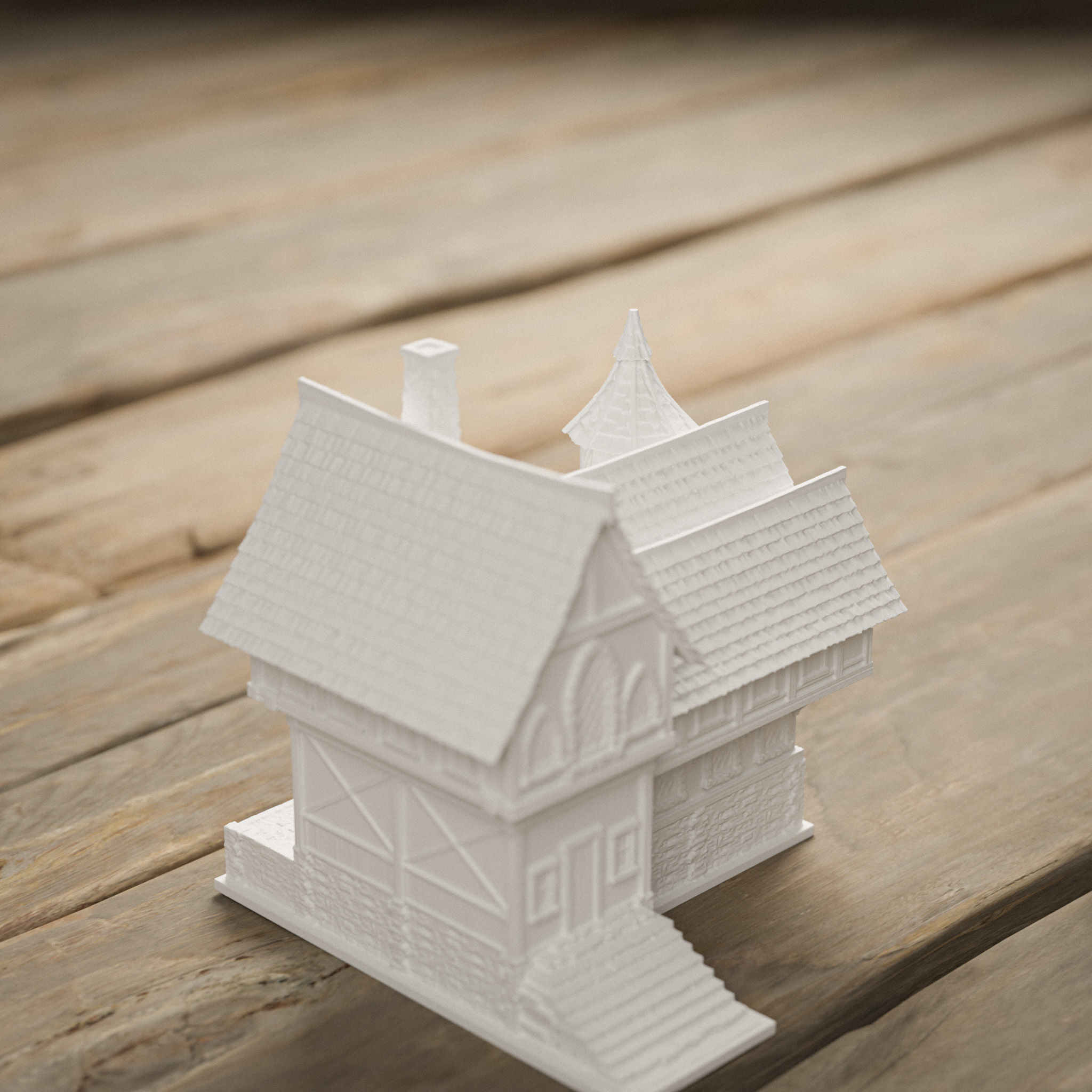 STYLIZED MEDIEVAL BUILDING PRINTABLE PACK 3D print model_26