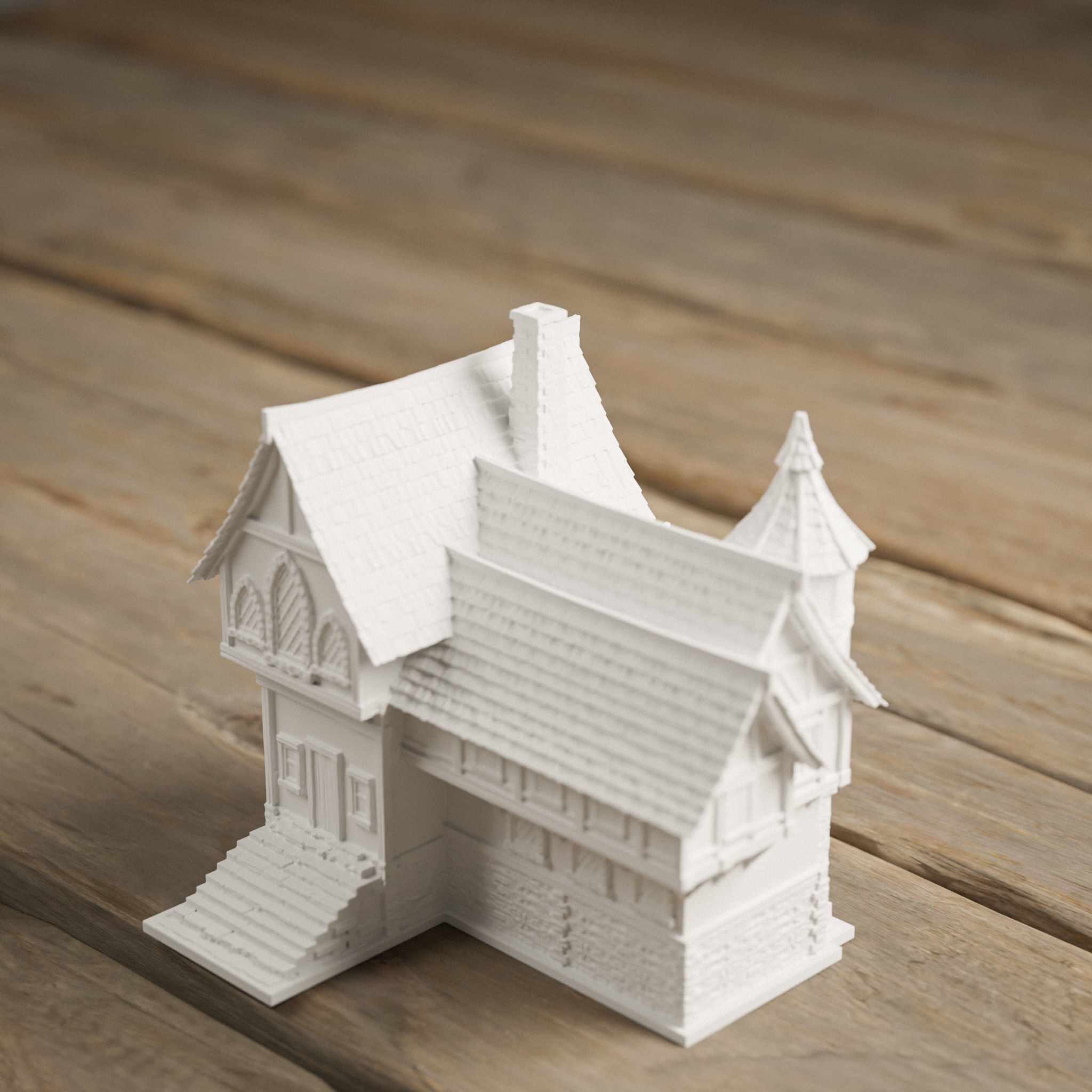 STYLIZED MEDIEVAL BUILDING PRINTABLE PACK 3D print model_28