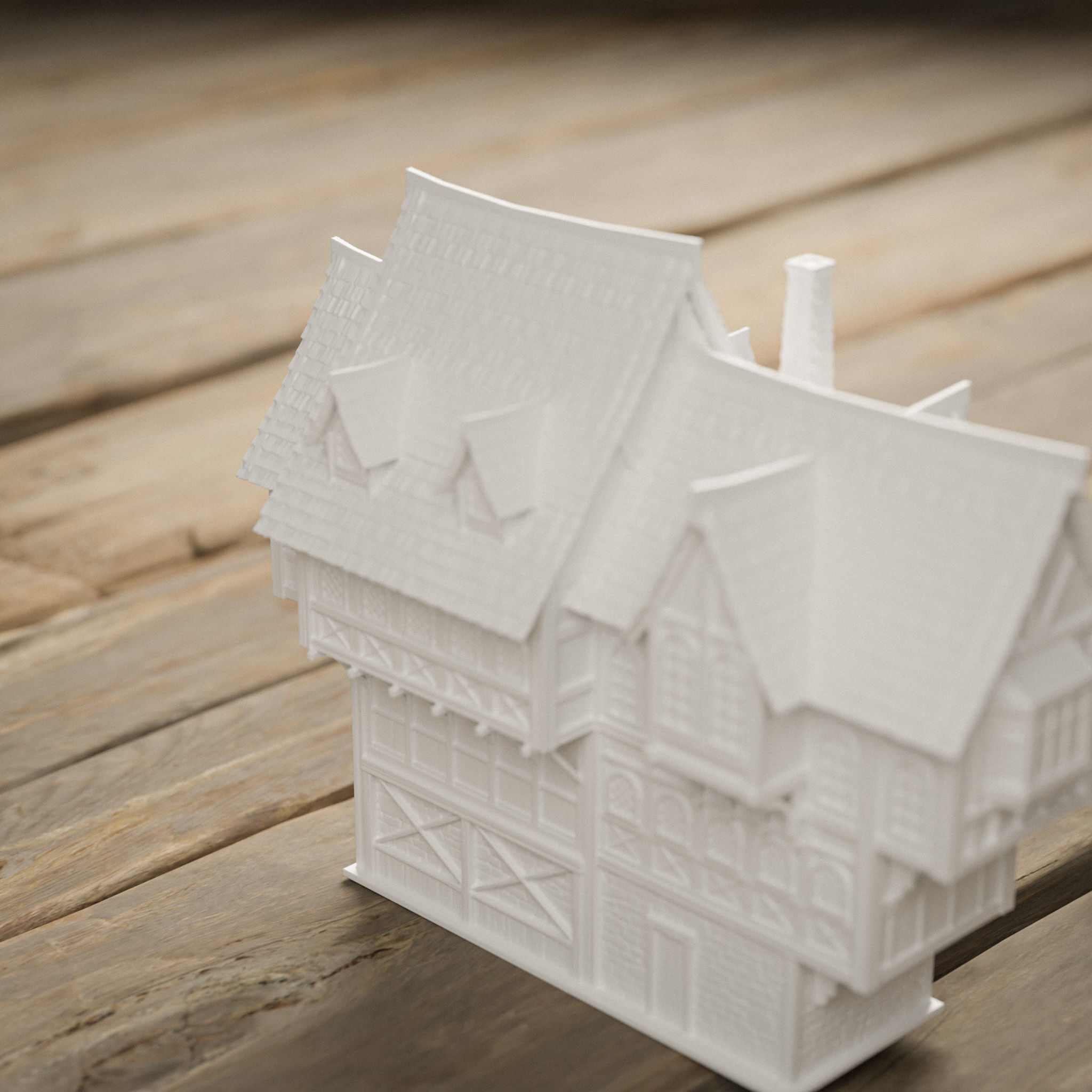 STYLIZED MEDIEVAL BUILDING PRINTABLE PACK 3D print model_33