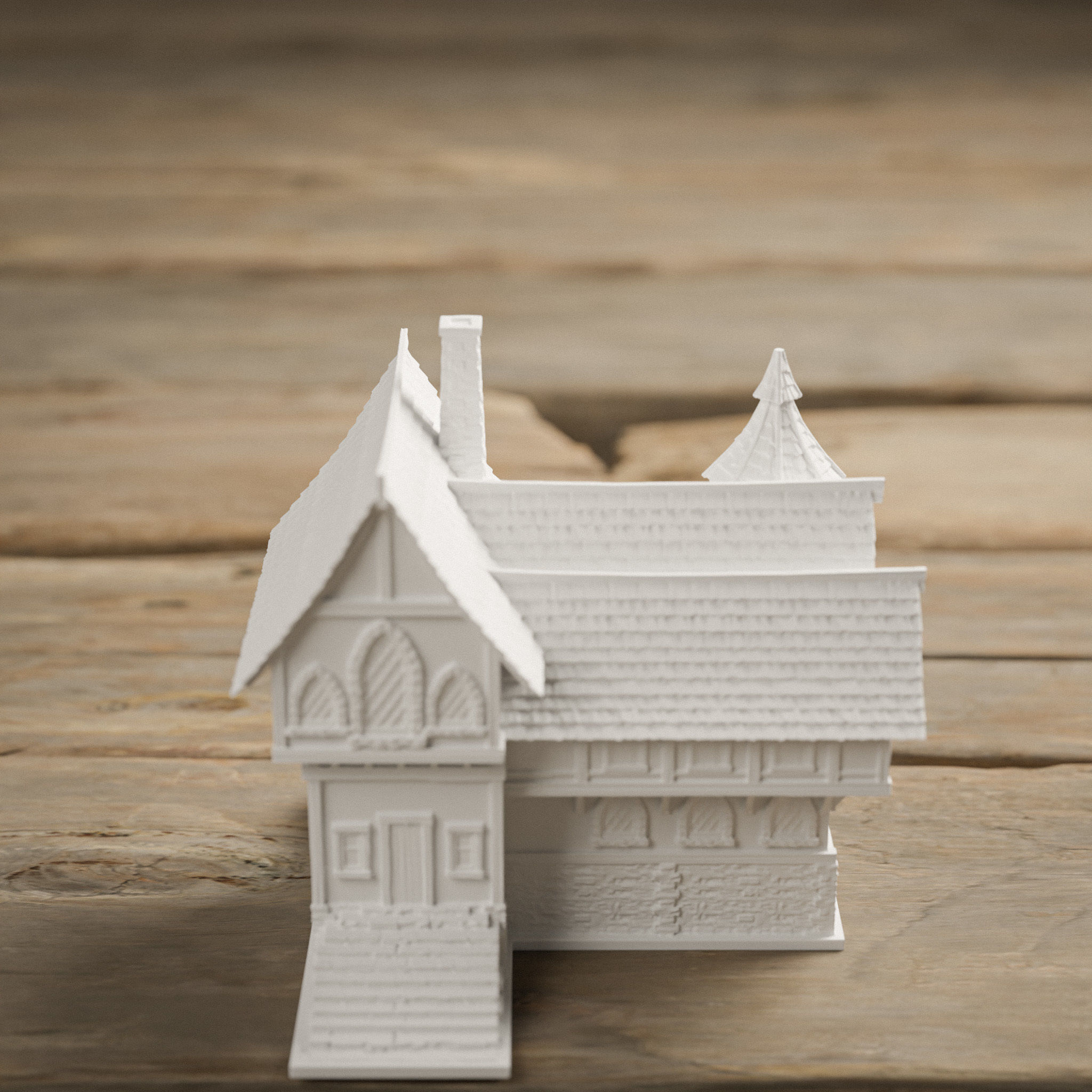 STYLIZED MEDIEVAL BUILDING PRINTABLE PACK 3D print model_27