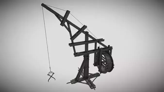 Medieval Machine Crane 01