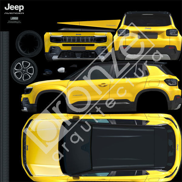 Jeep Avenger 2024 Low-poly 3D model_22