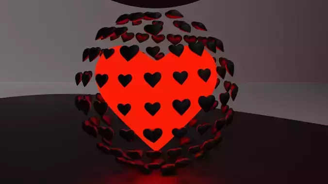 Heart in cage of hearts