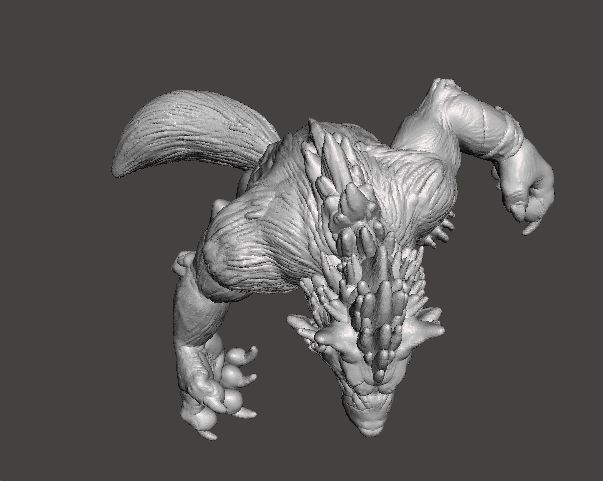 WEREWOLF MINIATURE MODEL FOR FANTASY OR HORROR GAMES RPG DND 3D print model_4