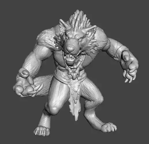 WEREWOLF MINIATURE MODEL FOR FANTASY OR HORROR GAMES RPG DND