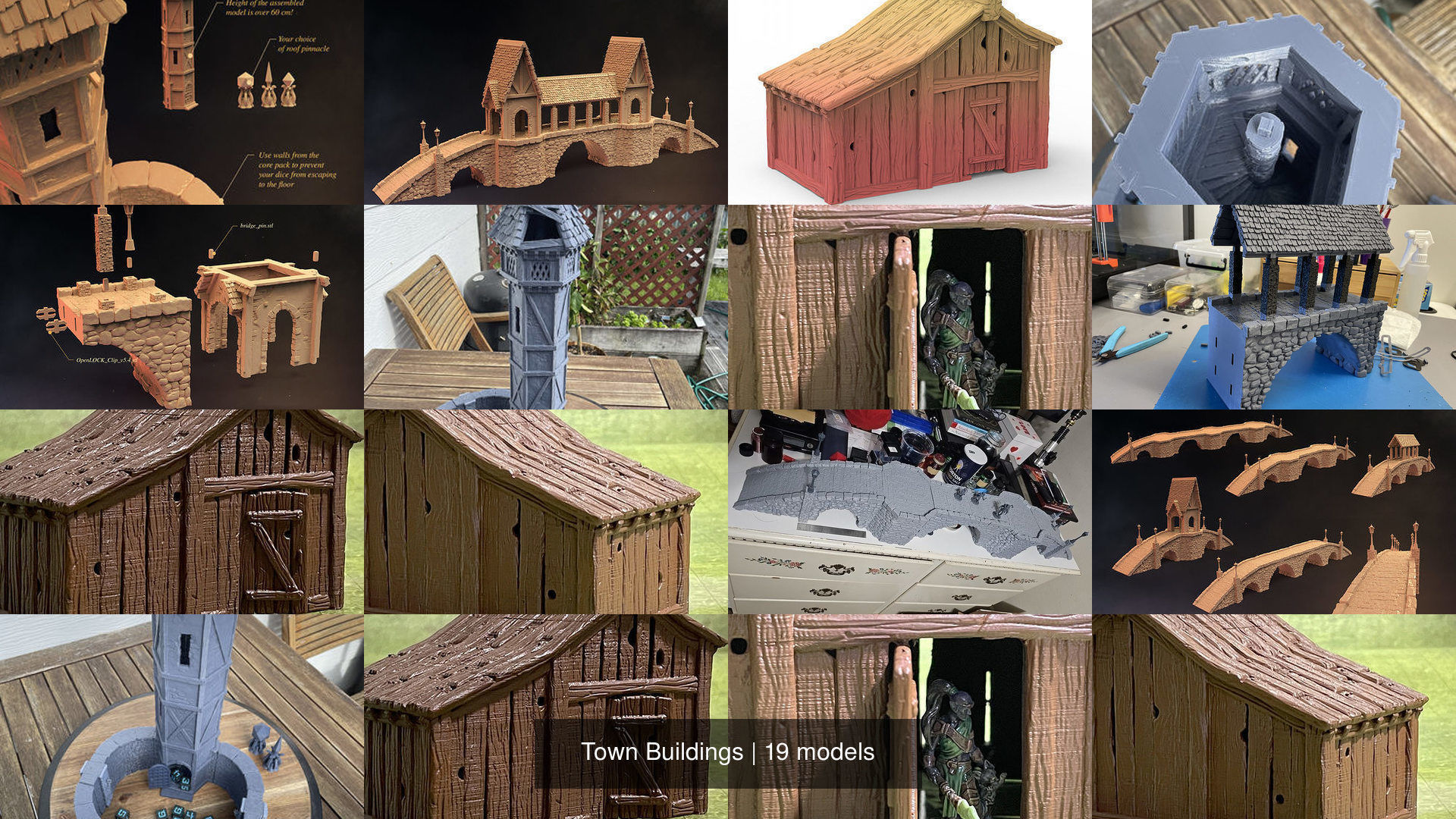 Town Buildings 3D Model Collection_3