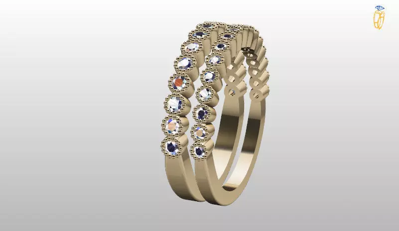 STACKABLE BEAD BANDS - 2 SIZES 3D print model_0