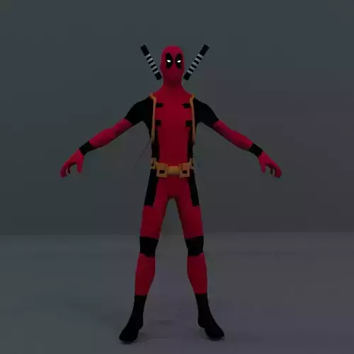 Low poly Deapool Free low-poly 3D model