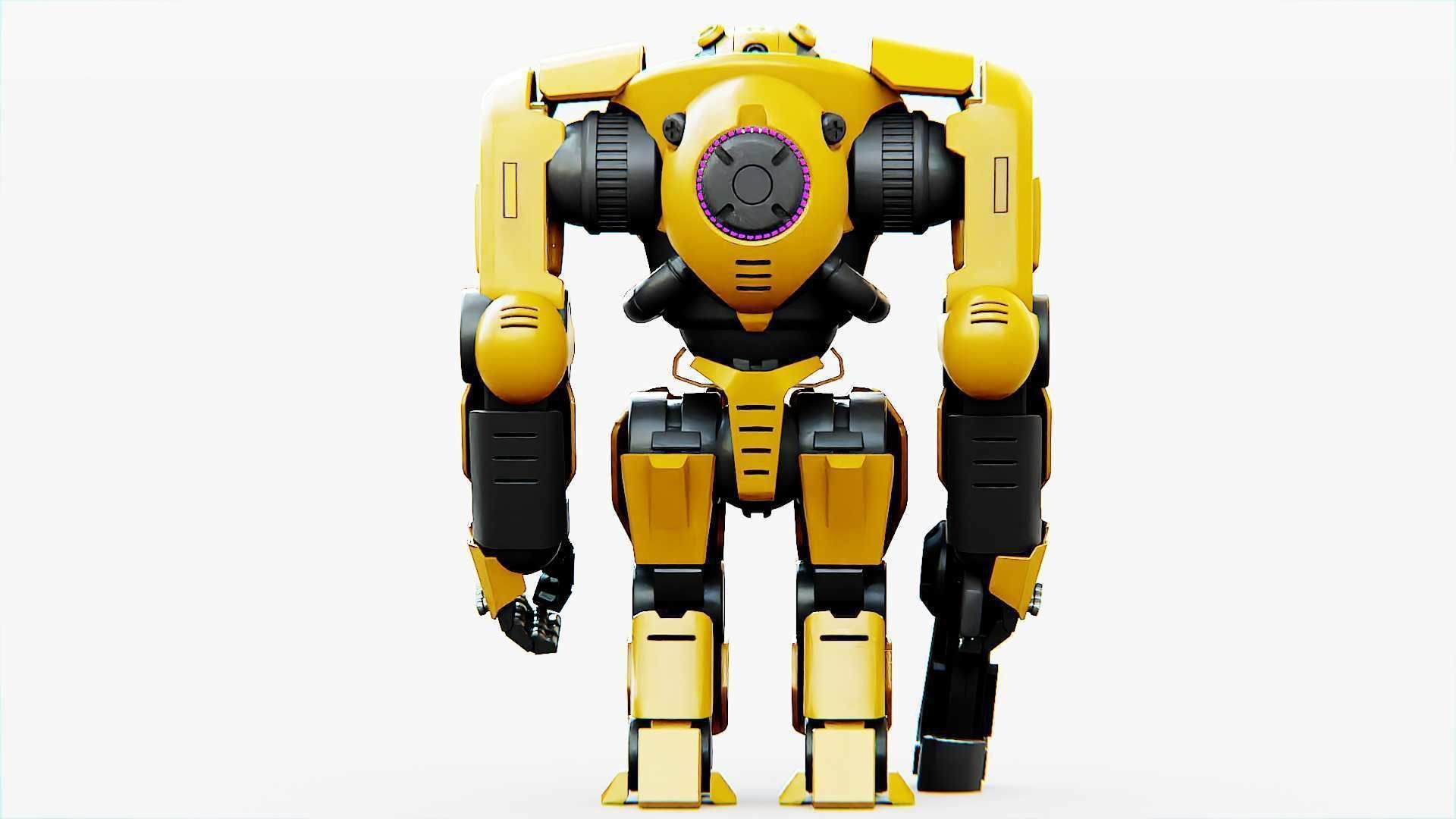 Doom Fighter V-4 Rigged for Unreal Engine - Unity - MIXAMO 3D model_22