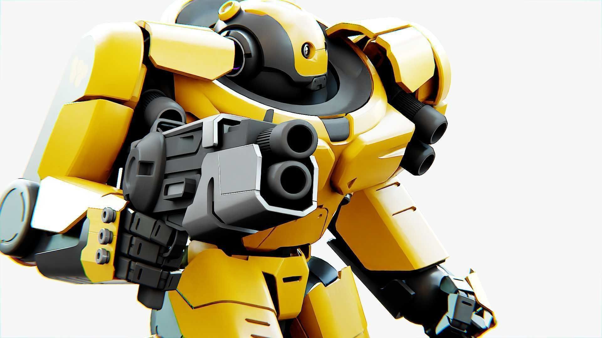 Doom Fighter V-4 Rigged for Unreal Engine - Unity - MIXAMO 3D model_27