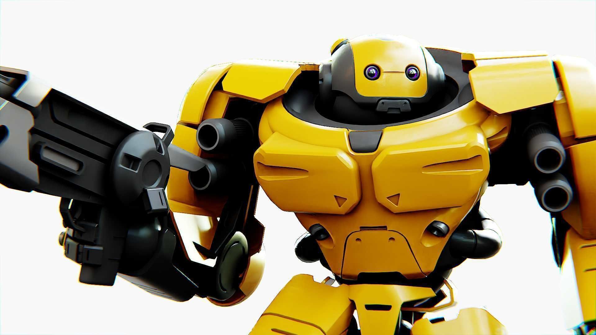 Doom Fighter V-4 Rigged for Unreal Engine - Unity - MIXAMO 3D model_28