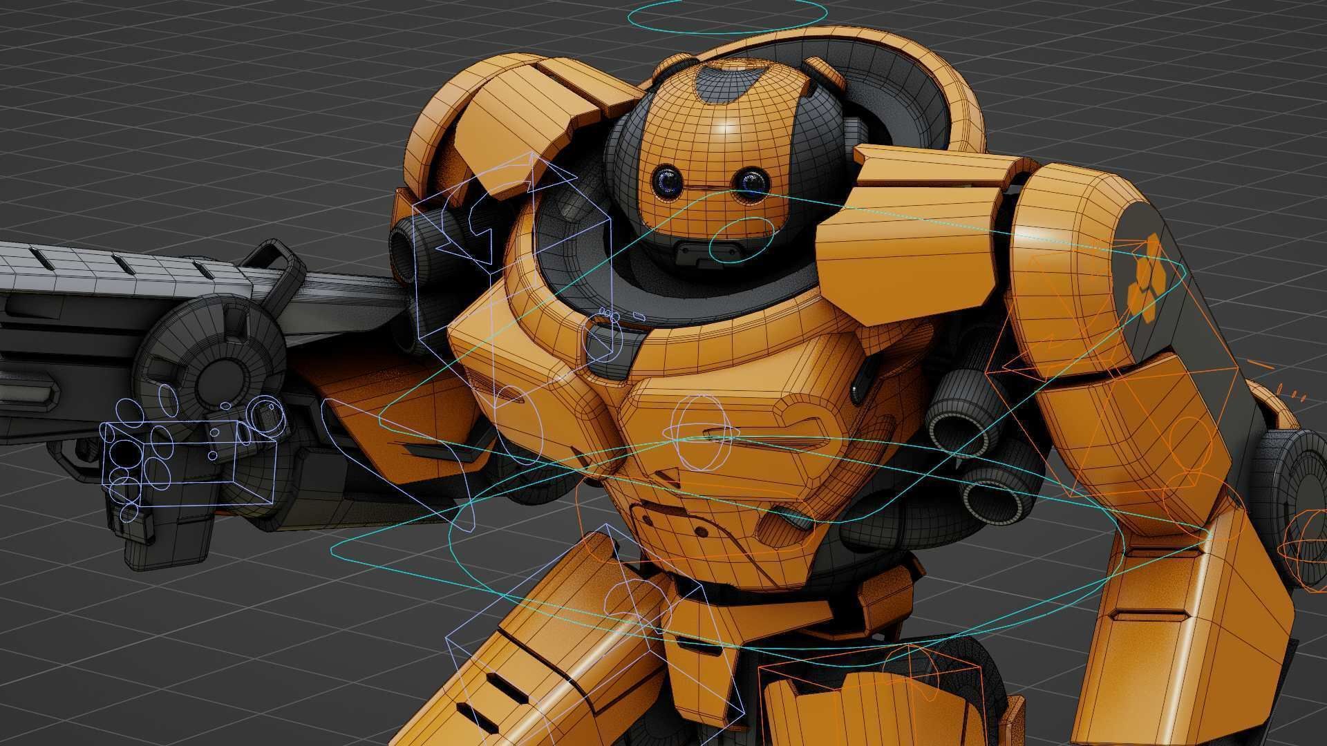 Doom Fighter V-4 Rigged for Unreal Engine - Unity - MIXAMO 3D model_37