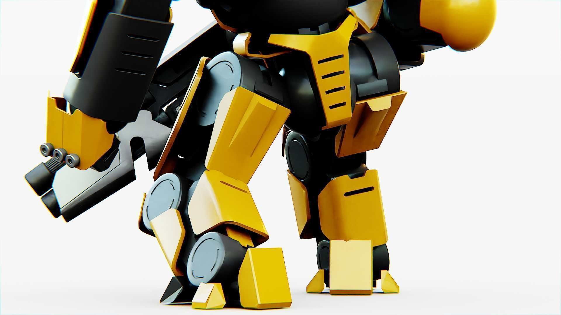 Doom Fighter V-4 Rigged for Unreal Engine - Unity - MIXAMO 3D model_20