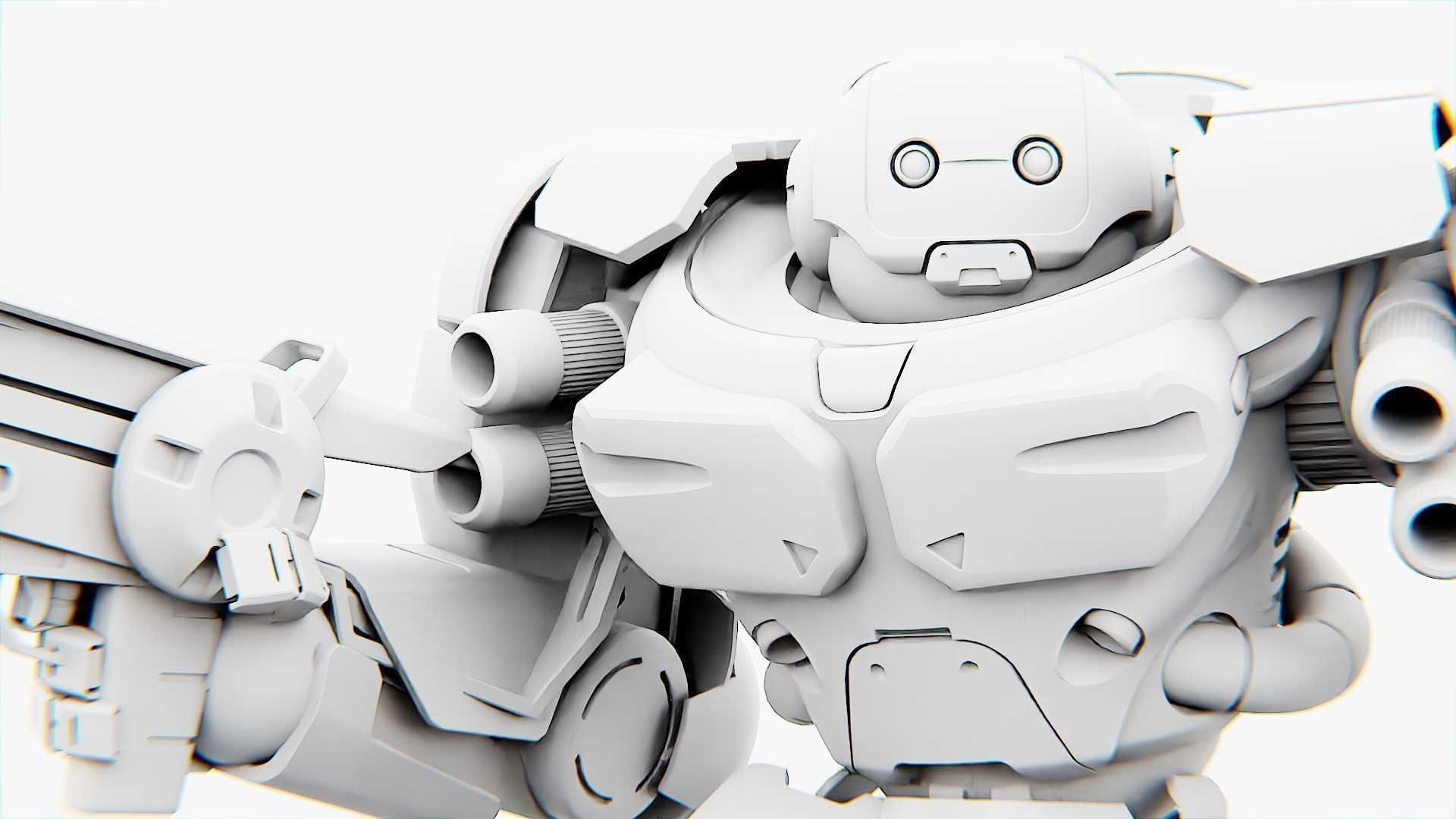 Doom Fighter V-4 Rigged for Unreal Engine - Unity - MIXAMO 3D model_33