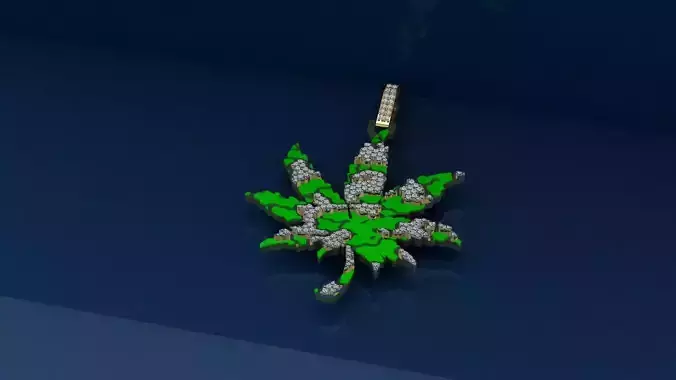 Custom Weed Leaf  3D print model
