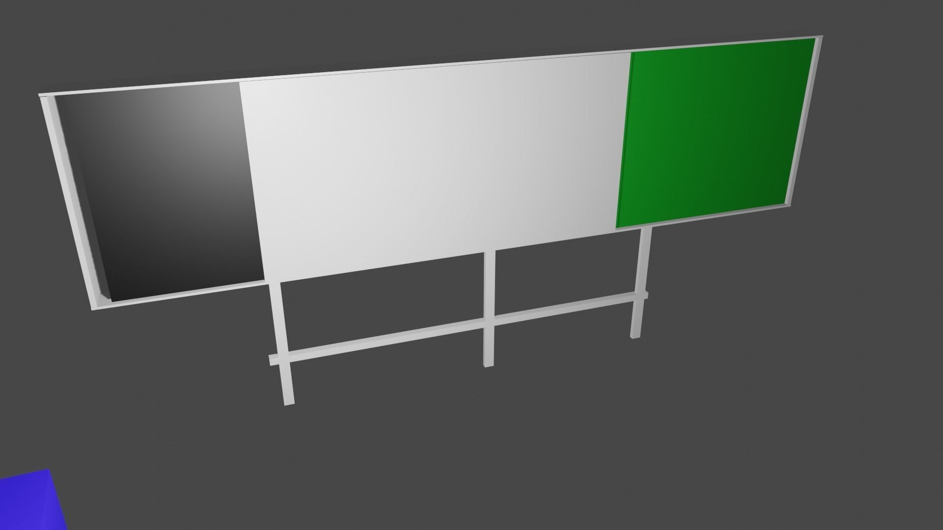 Desk and board 3D model_1